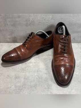 To Boot New York Adam Derrick Brown Cap Toe Oxford Dress Italy Shoes Men’s 8.5